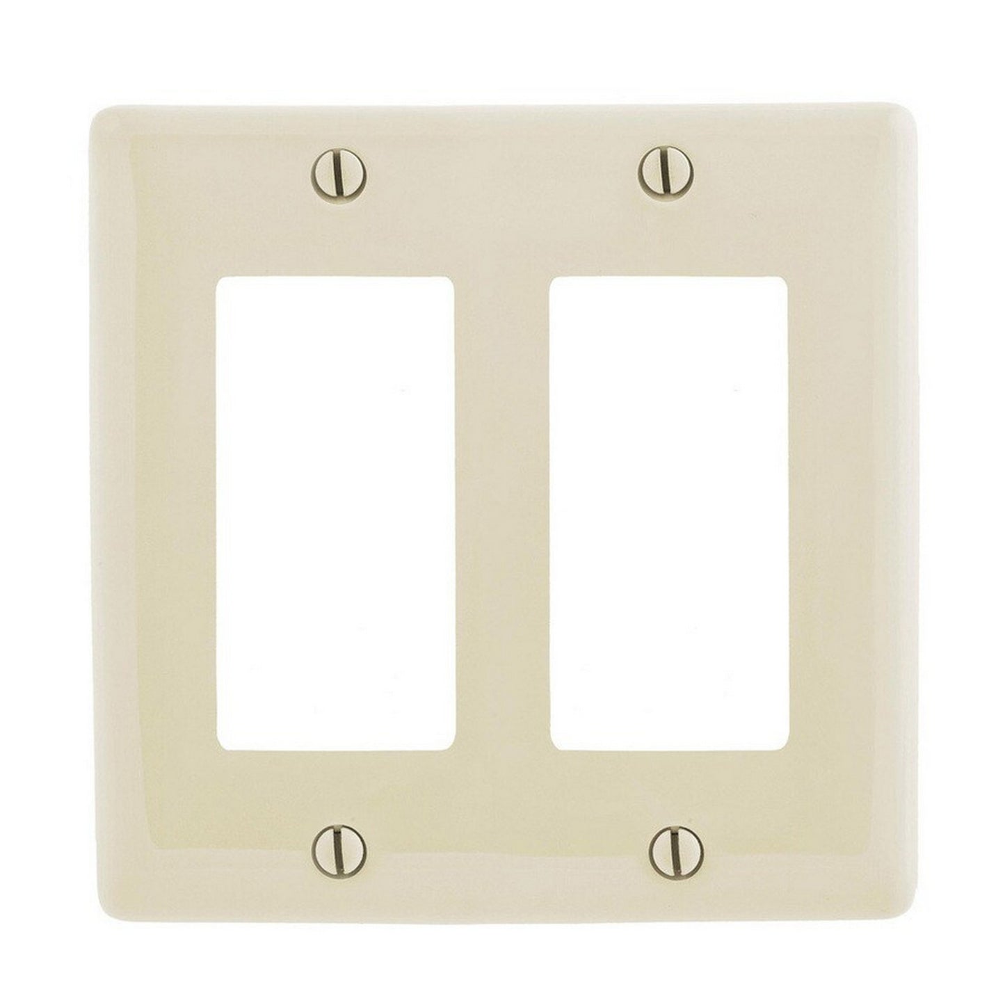 Hubbell NPJ262LAZ Lt Almond 2-Gang Decorator GFCI Unbreakable Mid-Size Wallplate