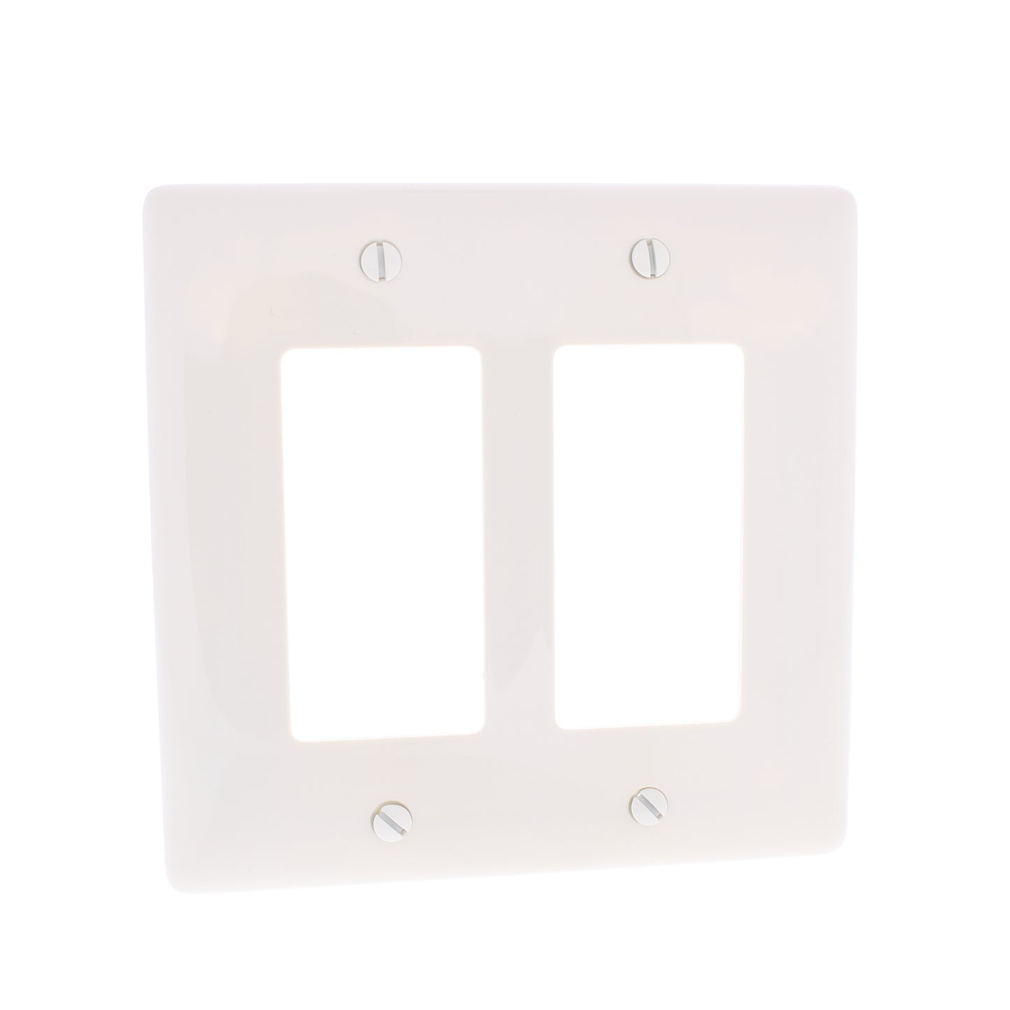 Hubbell NPJ262W Office White 2-Gang Nylon Decorator/Gfci MidSize Wallplate 25pcs