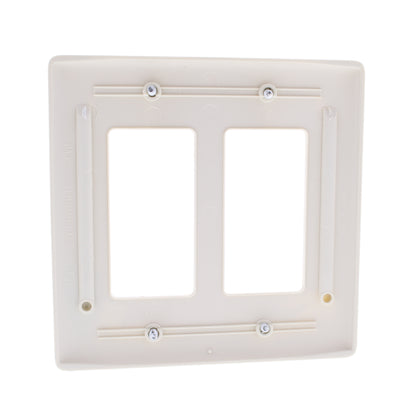 Hubbell NPJ262W Office White 2-Gang Nylon Decorator/Gfci MidSize Wallplate 25pcs