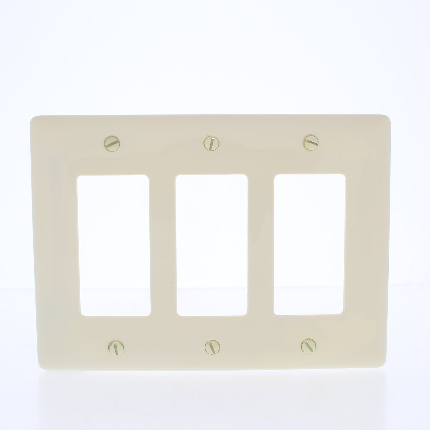 Hubbell NPJ263AL Almond 3-Gang Decorator Unbreakable Midsize Wallplates 10pcs
