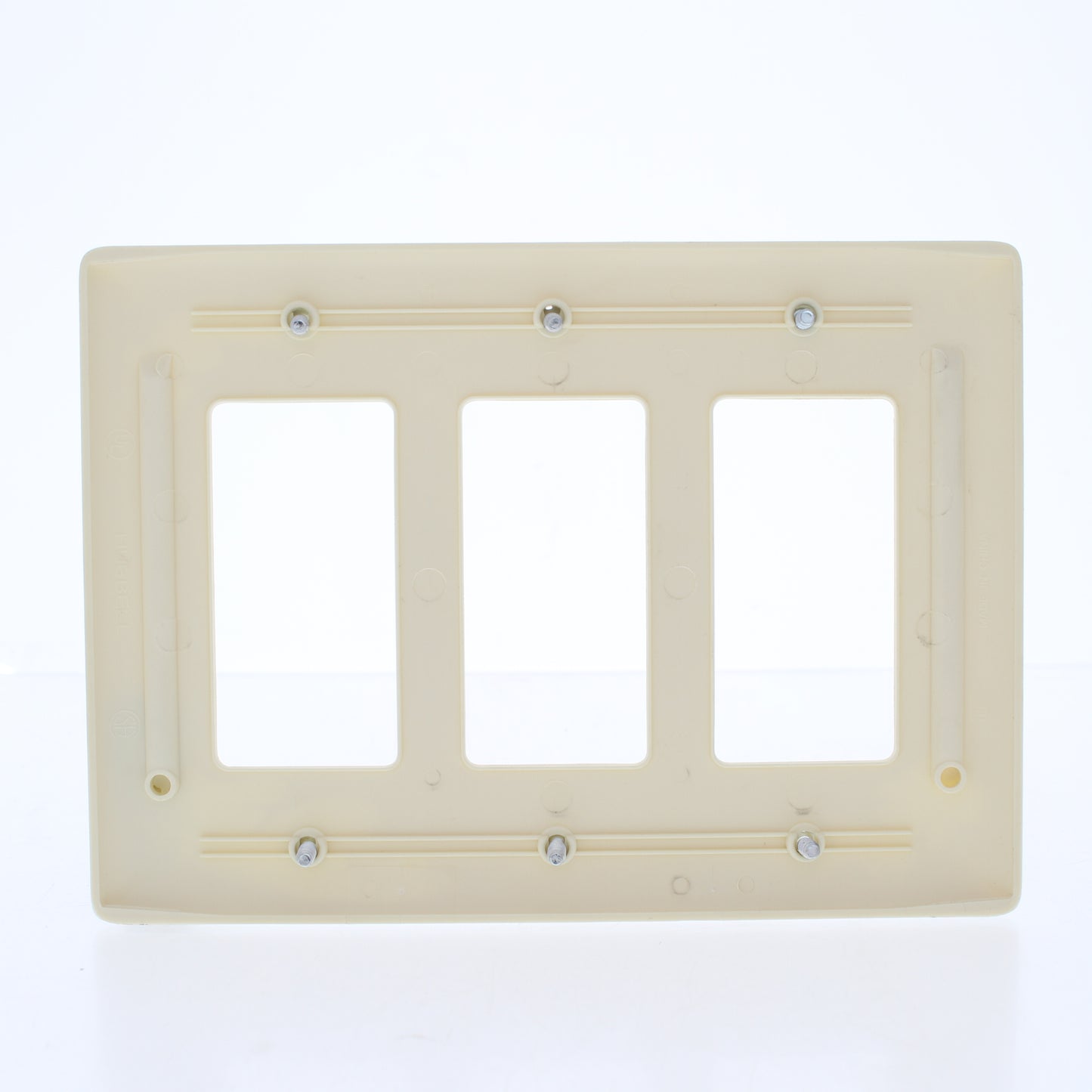 Hubbell NPJ263AL Almond 3-Gang Decorator Unbreakable Midsize Wallplates 10pcs