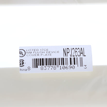 Hubbell NPJ263AL Almond 3-Gang Decorator Unbreakable Mid-Size Wallplate Cover