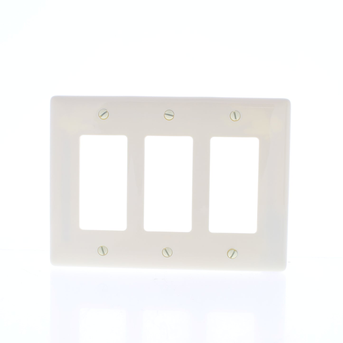 Hubbell NPJ263AL Almond 3-Gang Decorator Unbreakable Mid-Size Wallplate Cover