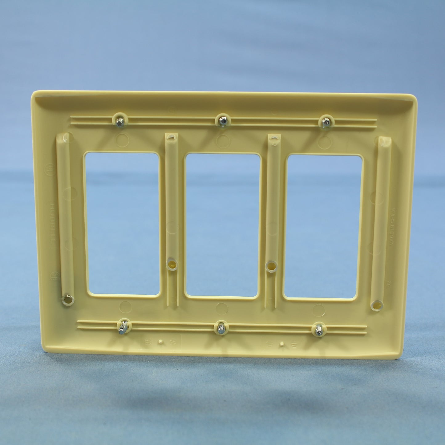 Hubbell NPJ263I Ivory 3-Gang Decorator GFCI Unbreakable Mid-Size Wallplate Cover