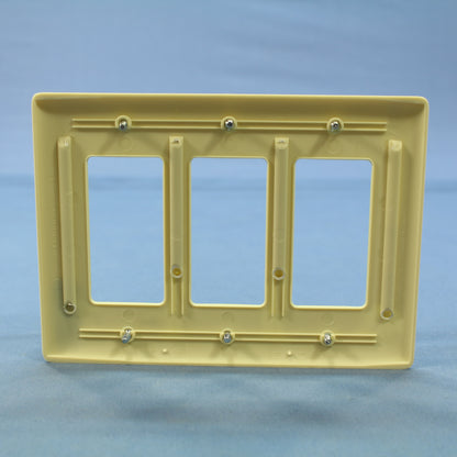 Hubbell NPJ263I Ivory 3-Gang Decorator GFCI Unbreakable Mid-Size Wallplate Cover