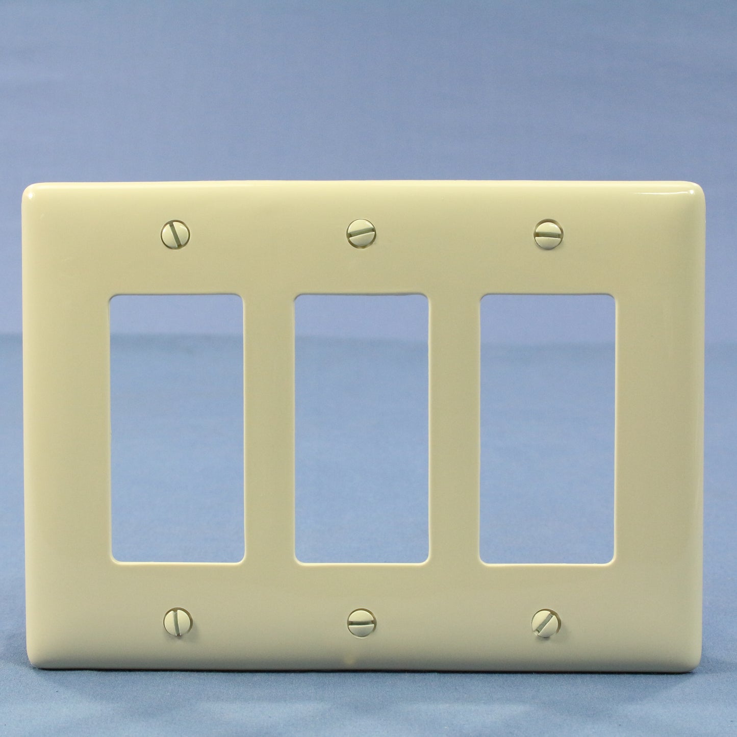 Hubbell NPJ263LA Lt Almond 3-Gang Decorator Unbreakable Mid-Size Wallplate Cover