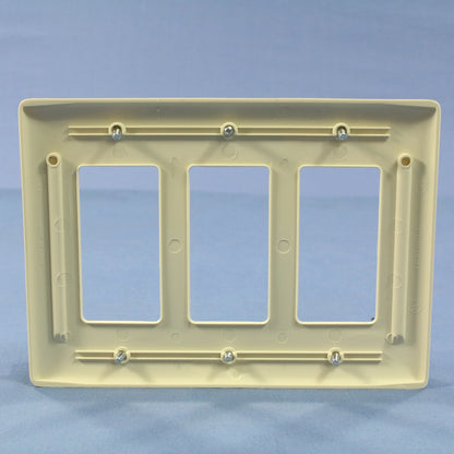 Hubbell NPJ263LA Lt Almond 3-Gang Decorator Unbreakable Mid-Size Wallplate Cover