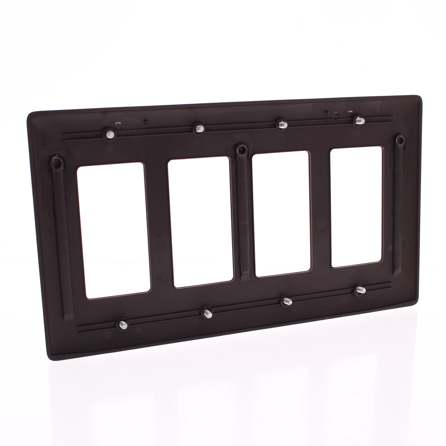 Hubbell NPJ264 Brown 4-Gang Decorator Unbreakable Mid-Size Wallplate Cover 10pcs