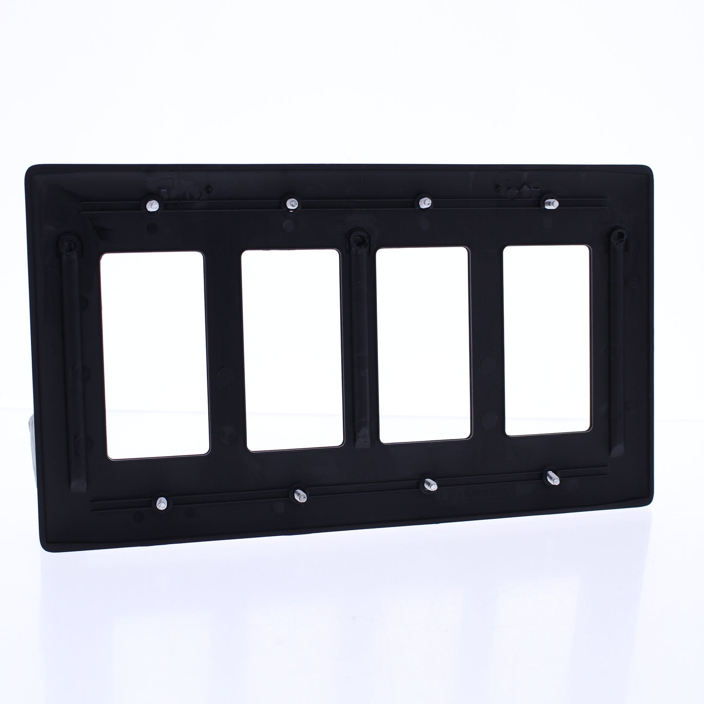 Hubbell NPJ264BK Black 4-Gang Decorator Unbreakable Midsize Wallplate Cover 10pc