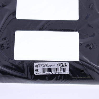 Hubbell NPJ264BK Black 4-Gang Decorator GFI Unbreakable Mid-Size Wallplate Cover