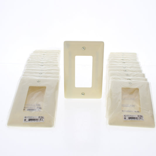 Hubbell NPJ26AL Almond 1-Gang 1-Gang Unbreakable Mid-Size Wallplate Cover 25pcs
