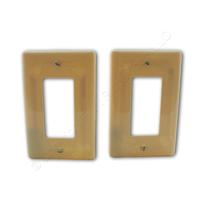 Hubbell NPJ26AL Almond 1-Gang 1-Gang Unbreakable Mid-Size Wallplate Cover 2pcs