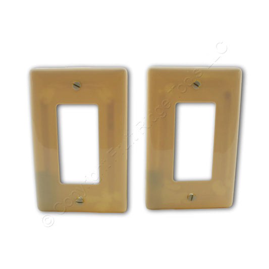 Hubbell NPJ26AL Almond 1-Gang 1-Gang Unbreakable Mid-Size Wallplate Cover 2pcs