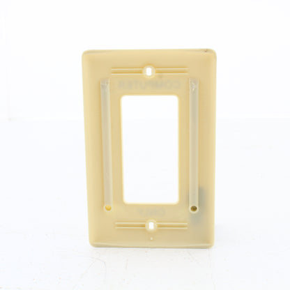 Hubbell NPJ26C Ivory 1-Gang Unbreakable Nylon Mid-Size Wallplate Computer Cover