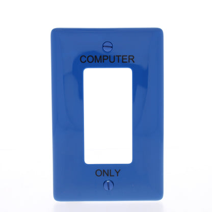 Hubbell NPJ26CBL Blue 1-Gang 1-Gang Unbreakable Mid-Size Wallplate Cover 25pcs