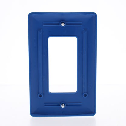 Hubbell NPJ26CBL Blue 1-Gang 1-Gang Unbreakable Mid-Size Wallplate Cover 25pcs