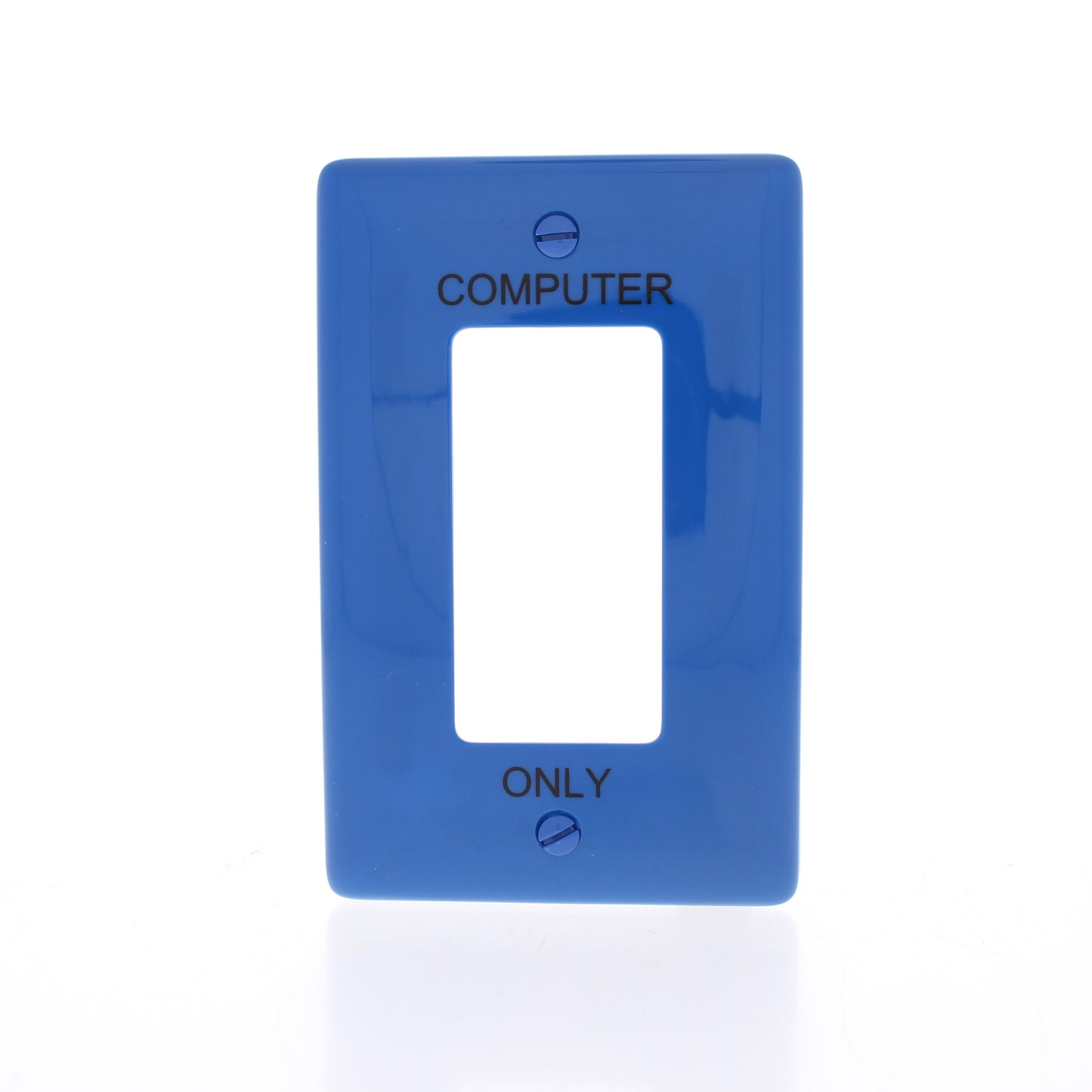 Hubbell NPJ26CBL Blue 1-Gang 1-Gang Unbreakable Nylon Mid-Size Wallplate Cover