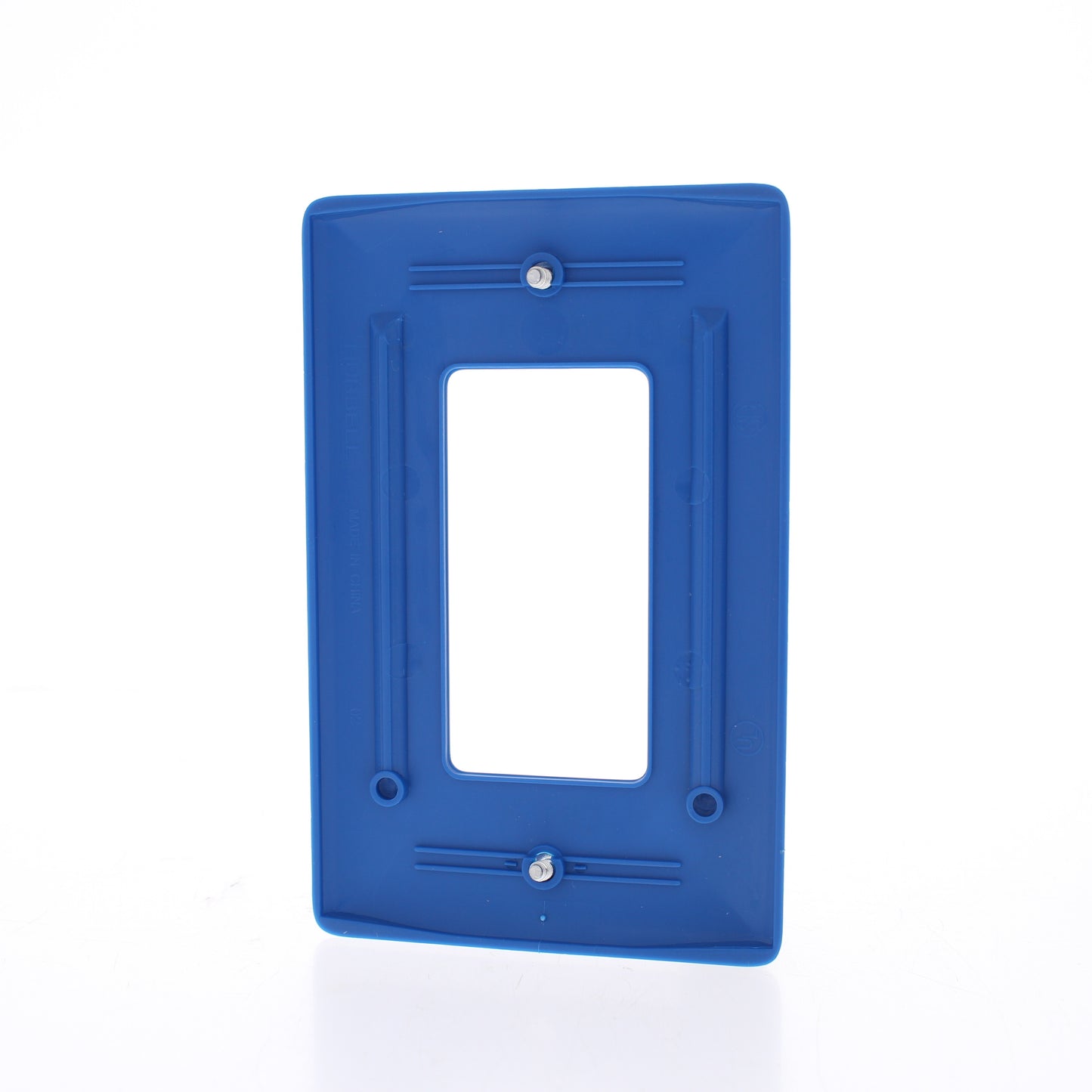 Hubbell NPJ26CBL Blue 1-Gang 1-Gang Unbreakable Nylon Mid-Size Wallplate Cover
