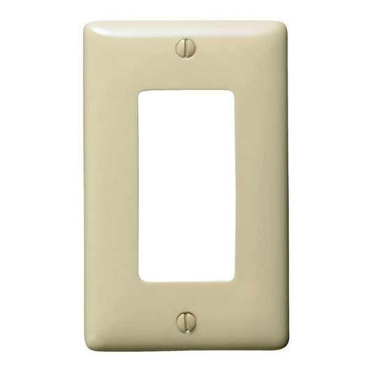 Hubbell NPJ26IZ Ivory 1-Gang 1-Gang Unbreakable Nylon Mid-Size Wallplate Cover