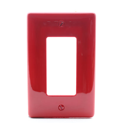 Hubbell NPJ26R Red 1-Gang 1-Gang Decorator GFCI Unbreakable Mid-Size Wallplate