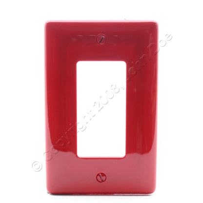 Hubbell NPJ26R Red 1-Gang 1-Gang Unbreakable Nylon Mid-Size Wallplate Cover 5pcs