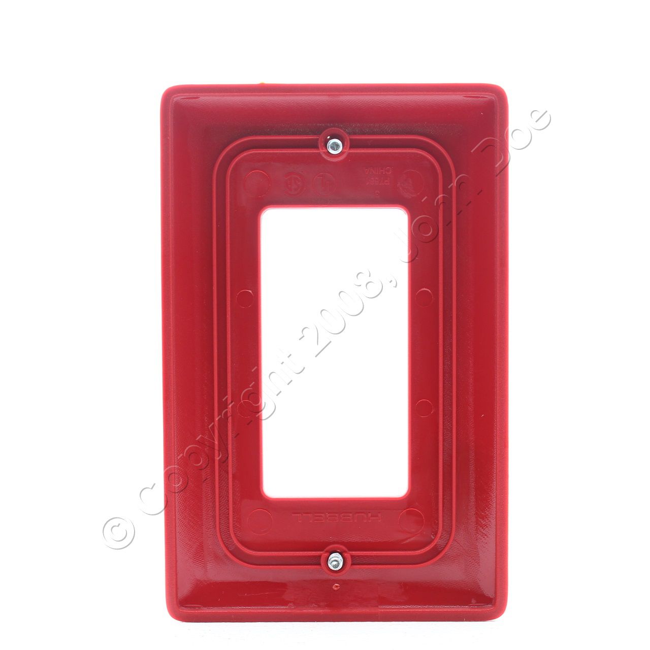 Hubbell NPJ26R Red 1-Gang 1-Gang Unbreakable Nylon Mid-Size Wallplate Cover 5pcs