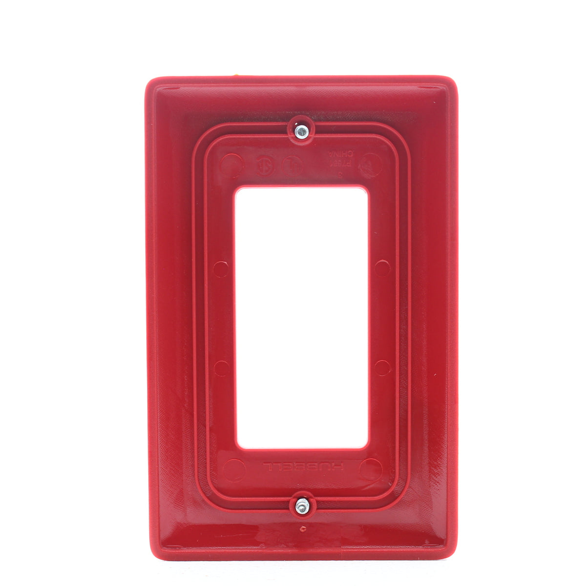 Hubbell NPJ26R Red 1-Gang 1-Gang Decorator GFCI Unbreakable Mid-Size Wallplate