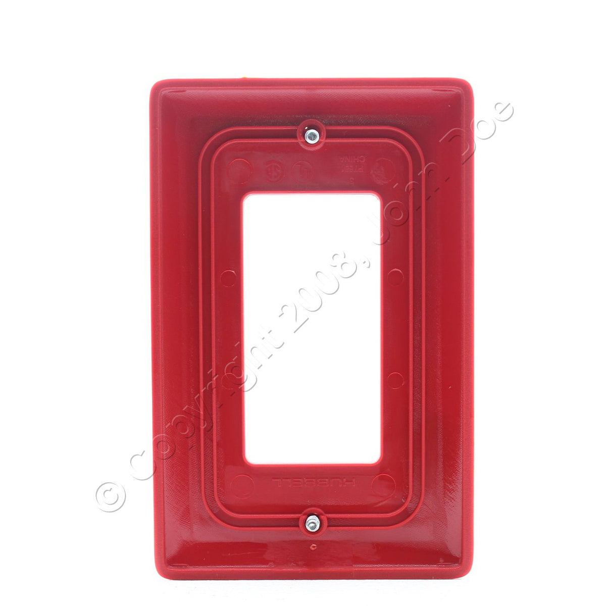 Hubbell NPJ26R Red 1-Gang 1-Gang Unbreakable Nylon Mid-Size Wallplate Cover 5pcs