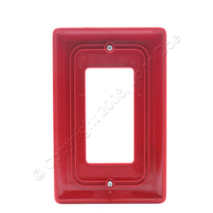 Hubbell NPJ26R Red 1-Gang 1-Gang Unbreakable Nylon Mid-Size Wallplate Cover 5pcs