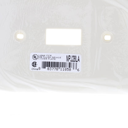Hubbell NPJ28LA Light Almond 3-Gang Toggle Duplex Unbreakable Mid-Size Wallplate
