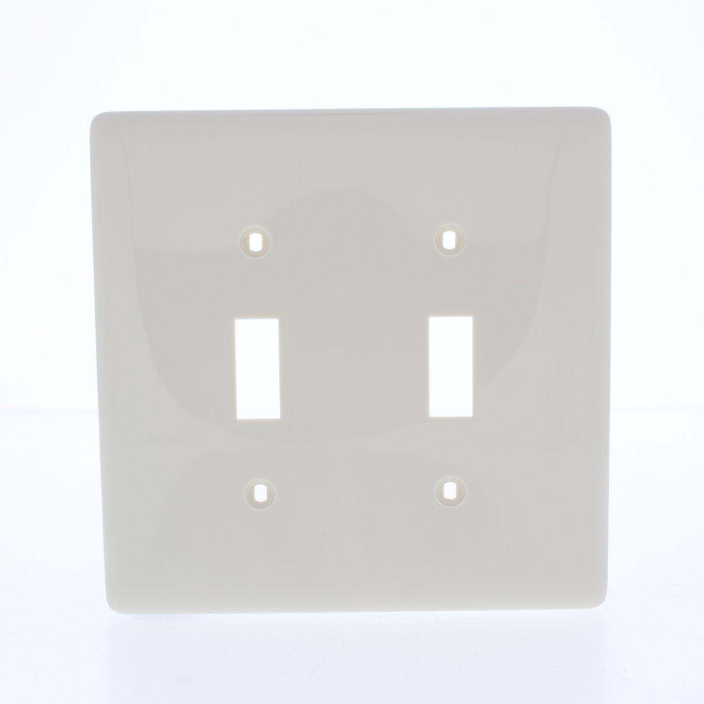 Hubbell NPJ2LA Light Almond 2-Gang Nylon Mid-size Switch Cover Wallplate 25-Pack