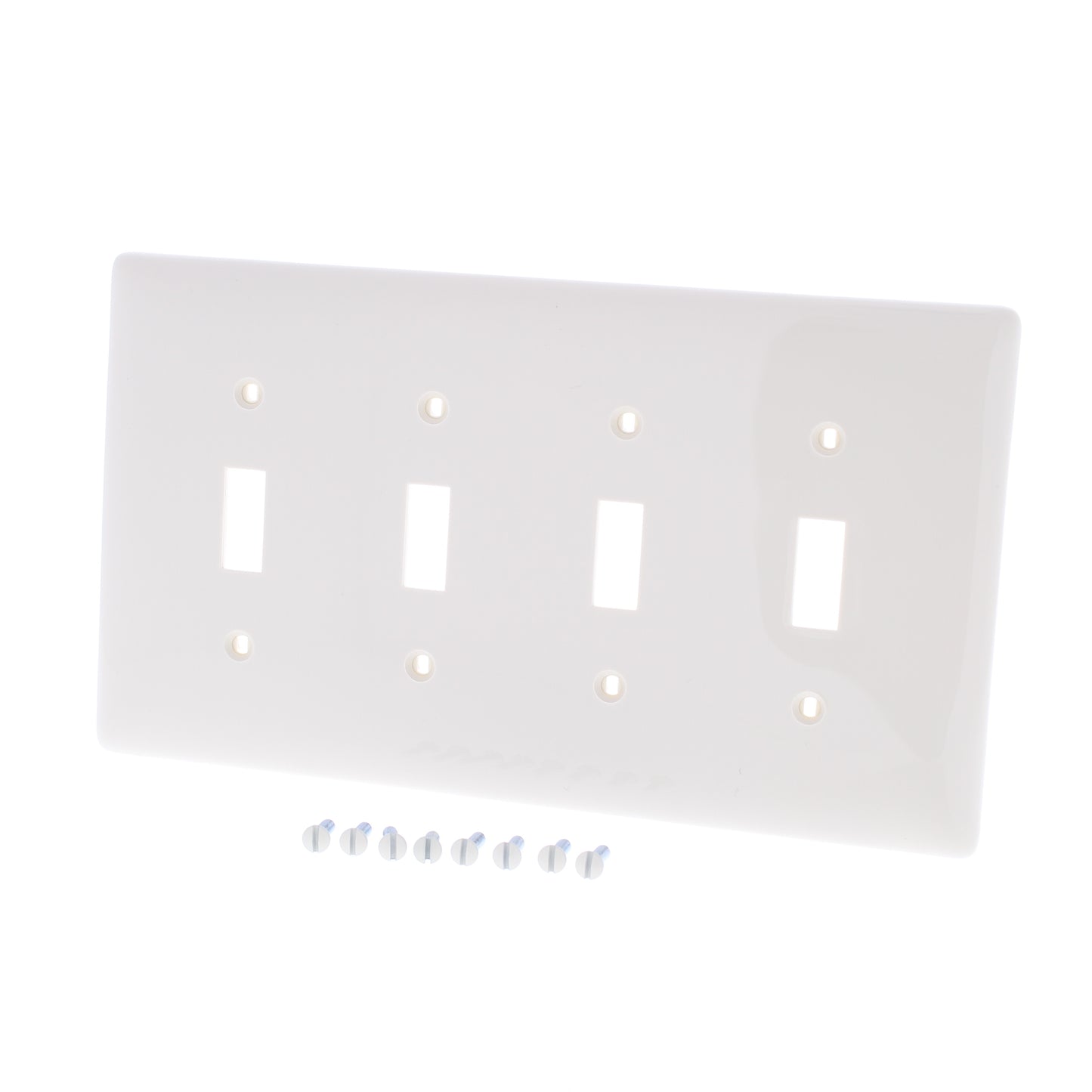 Hubbell NPJ4LA Light Almond 4-Gang Mid-size Switch Plate Nylon Wallplate 10-Pack