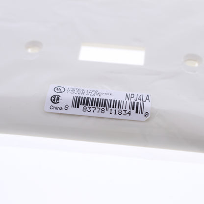 Hubbell NPJ4LA Light Almond 4-Gang Toggle Unbreakable Mid-Size Wallplate Cover