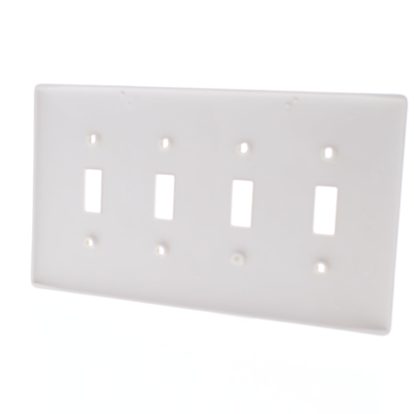 Hubbell NPJ4LA Light Almond 4-Gang Toggle Unbreakable Mid-Size Wallplate Cover