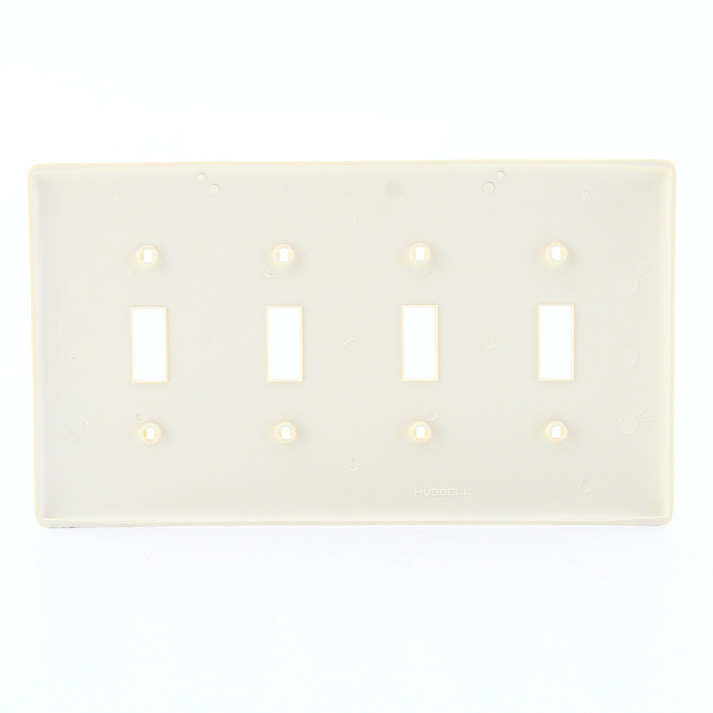 Hubbell NPJ4OW Office White 4-Gang Nylon Mid-size Switch Nylon Wallplate 10-Pack