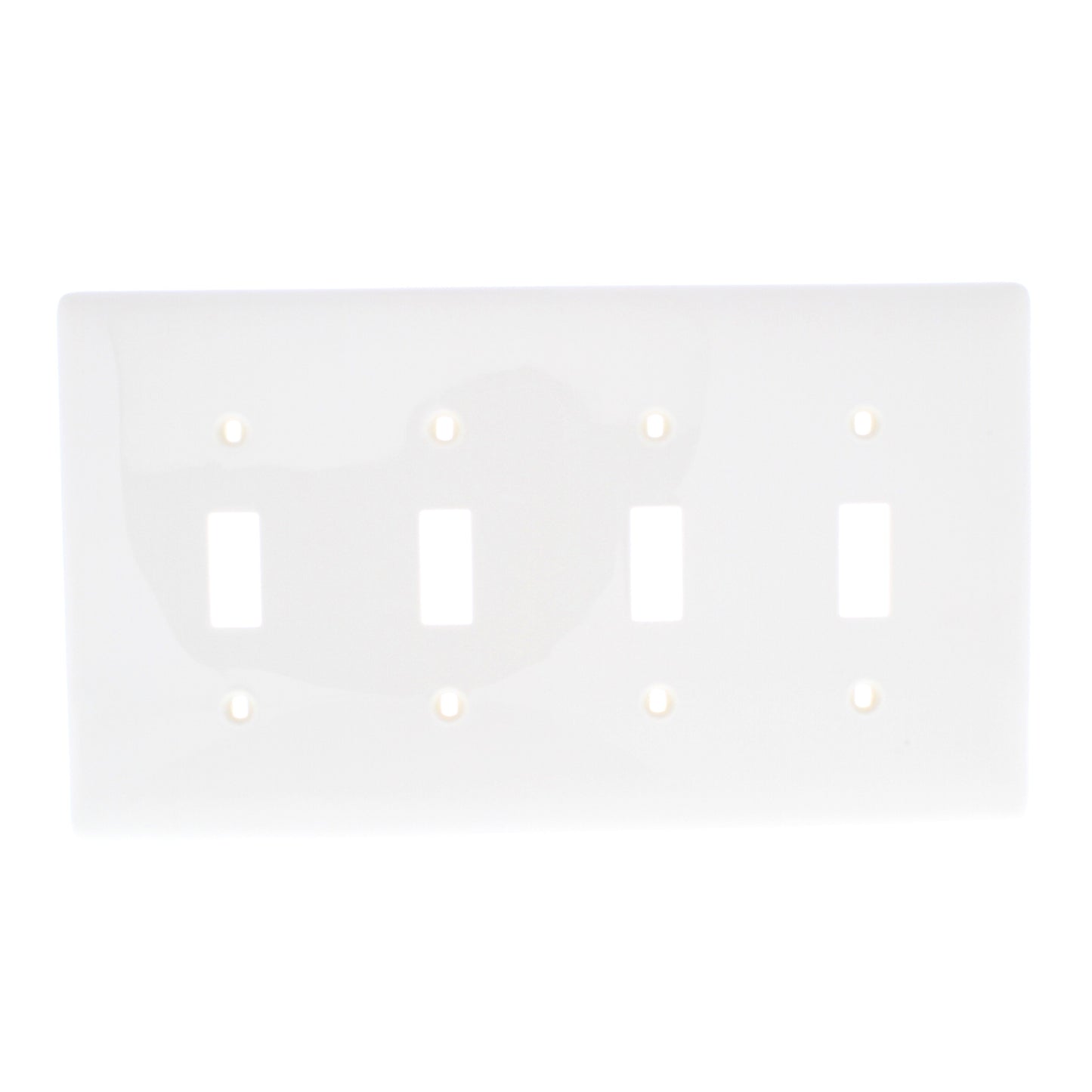 Hubbell NPJ4OW Office White 4-Gang Toggle Unbreakable Mid-Size Wallplate Cover