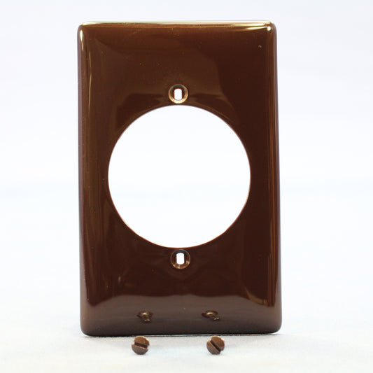 Hubbell NPJ724 Brown 1-Gang 1- 2.16" Dia Outlet Unbreakable Mid-Size Wallplate