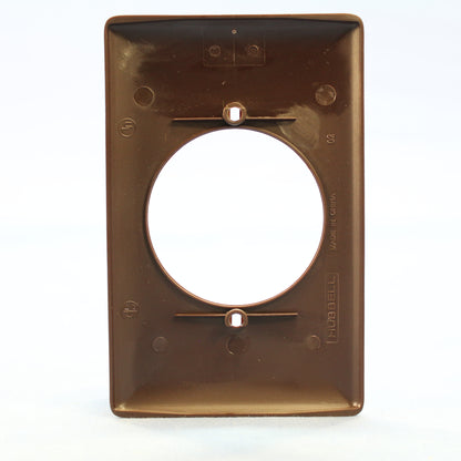 Hubbell NPJ724 Brown 1-Gang 1- 2.16" Dia Outlet Unbreakable Mid-Size Wallplate