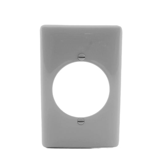 Hubbell NPJ724GY Gray 1-Gang 2.16" Power Outlet Unbreakable Mid-Size Wallplate
