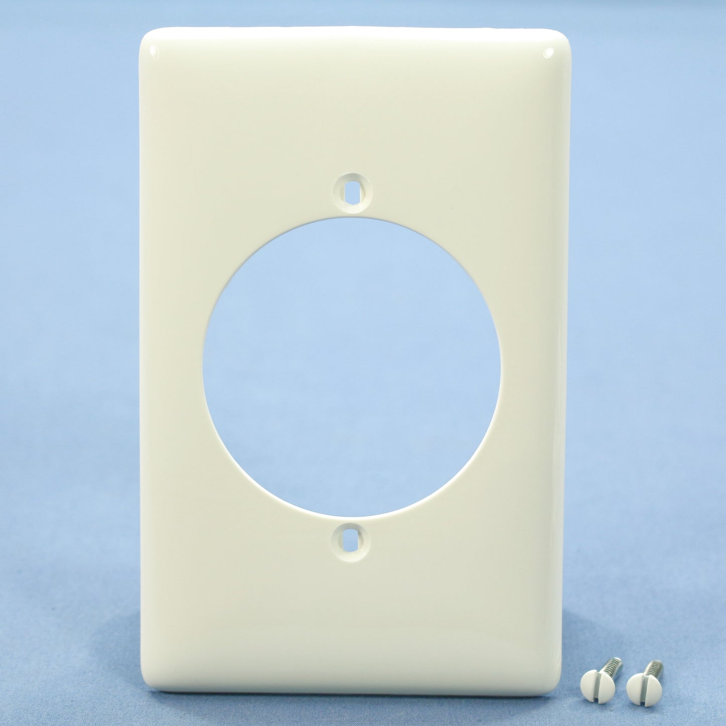 Hubbell NPJ724W White 1-Gang 1- 2.16" Dia Outlet Unbreakable Mid-Size Wallplate
