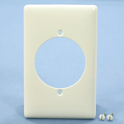 Hubbell NPJ724W White 1-Gang 1- 2.16" Dia Outlet Unbreakable Mid-Size Wallplate