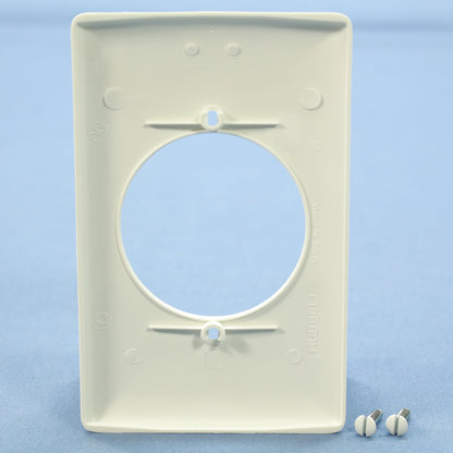 Hubbell NPJ724W White 1-Gang 1- 2.16" Dia Outlet Unbreakable Mid-Size Wallplate