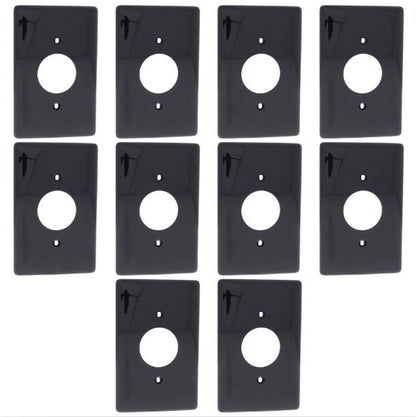 Hubbell NPJ7BK Black 1-Gang 1.406in. Outlet Unbreakable Mid-Size Wallplate 10pcs