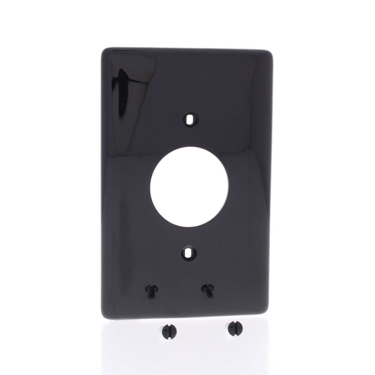 Hubbell NPJ7BK Black 1-Gang 1.406in. Outlet Unbreakable Mid-Size Wallplate 5pcs
