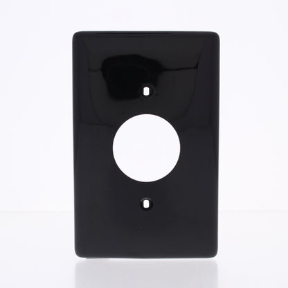 Hubbell NPJ7BK Black 1-Gang 1.406in. Outlet Unbreakable Mid-Size Wallplate 5pcs