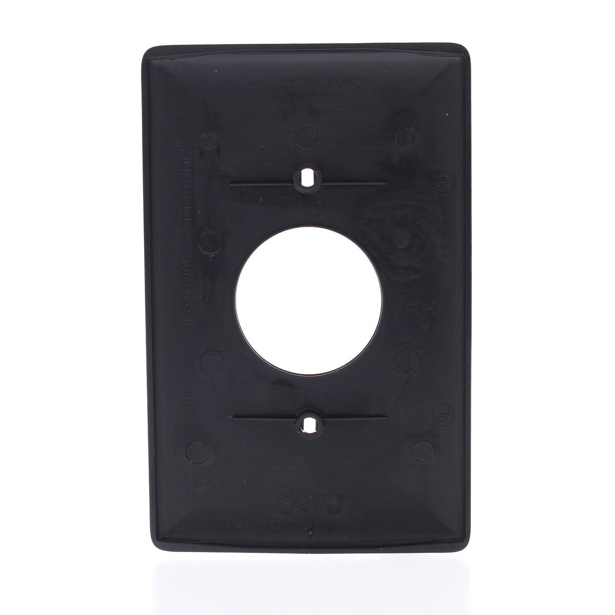 Hubbell NPJ7BK Black 1-Gang 1.406in. Outlet Unbreakable Mid-Size Wallplate 10pcs
