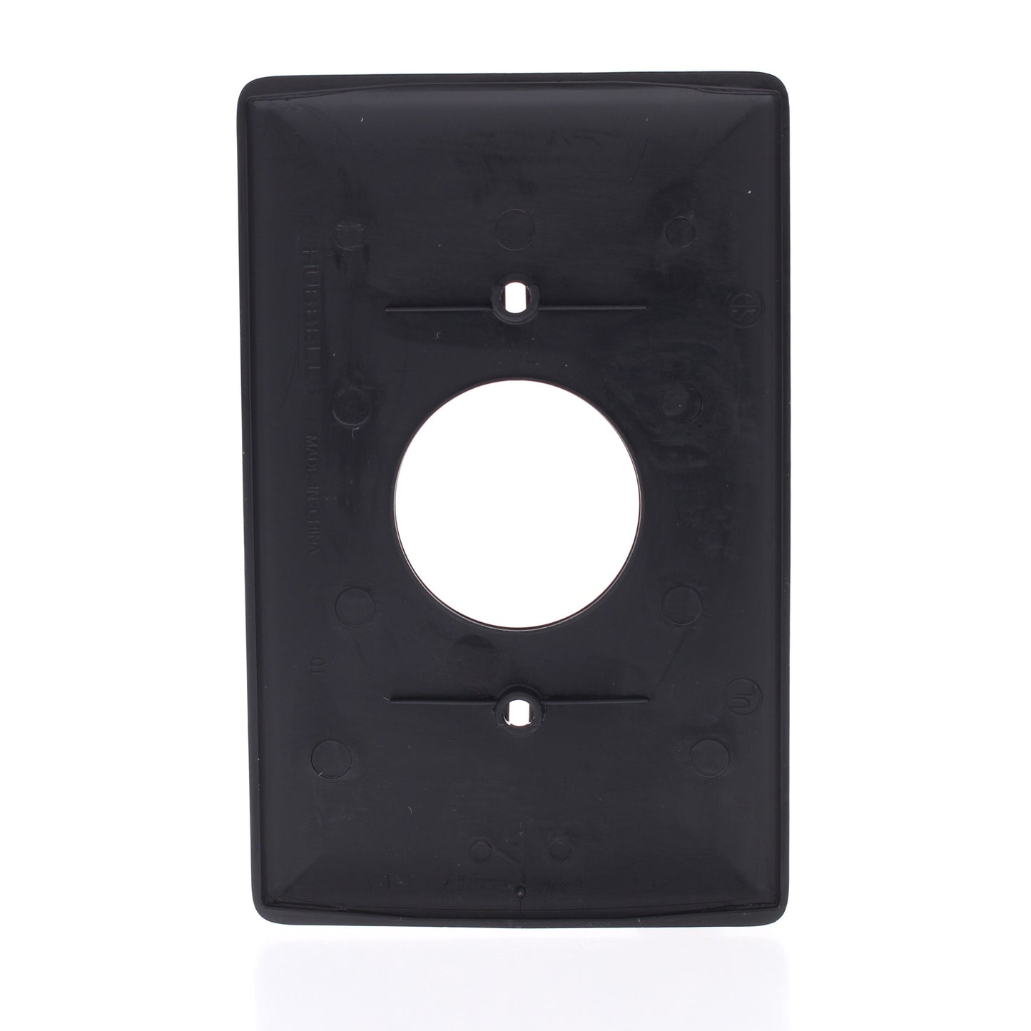 Hubbell NPJ7BK Black 1-Gang 1.406in. Outlet Unbreakable Mid-Size Wallplate 10pcs