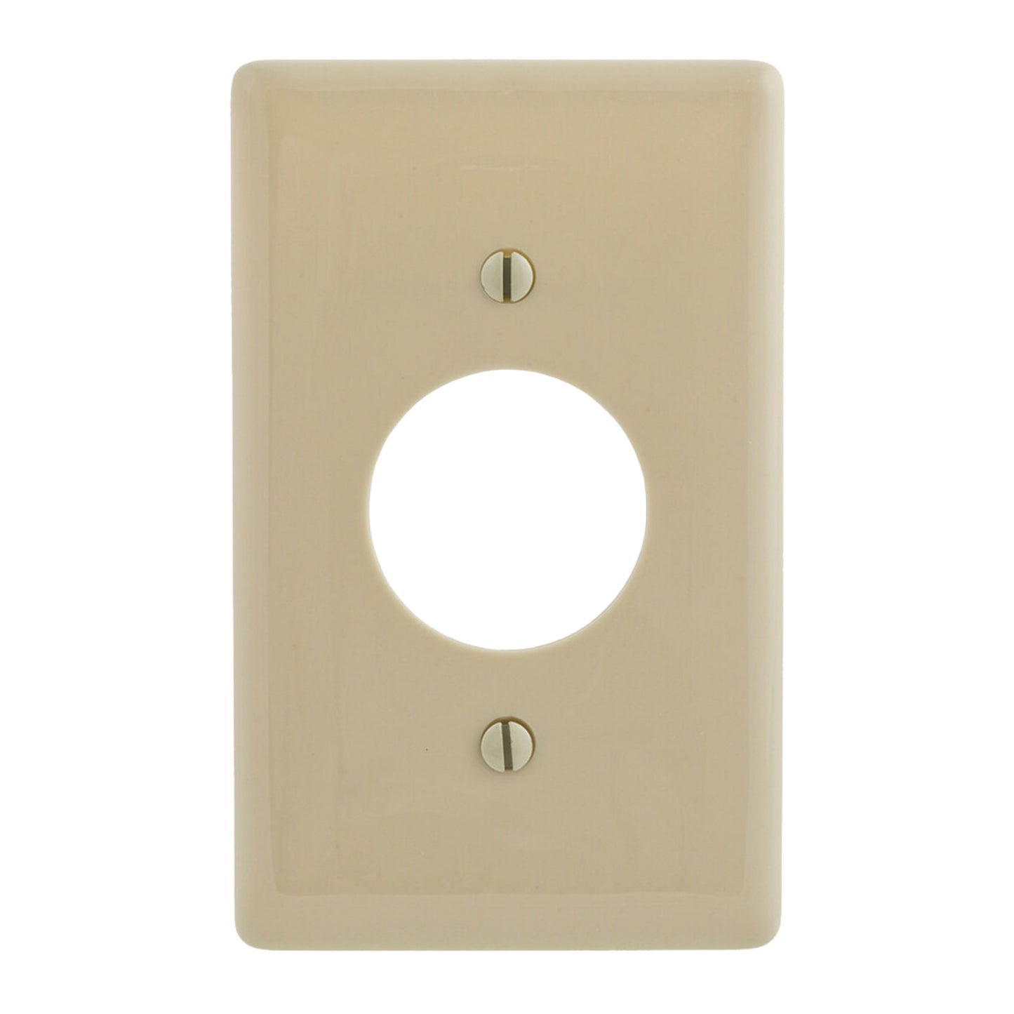 Hubbell NPJ7I Ivory 1-Gang 1.406in. Outlet Unbreakable Mid-Size Wallplate Cover