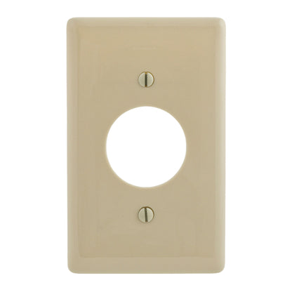 Hubbell NPJ7I Ivory 1-Gang 1.406in. Outlet Unbreakable Mid-Size Wallplate Cover