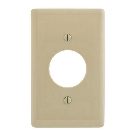 Hubbell NPJ7IZ White 1-Gang 1.406in. Outlet Unbreakable Mid-Size Wallplate Cover